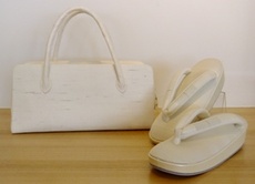 野蚕糸バッグ＆シコロ台草履.JPG