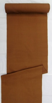 山下健 作　しずはた織着尺反　栗茶色.jpg